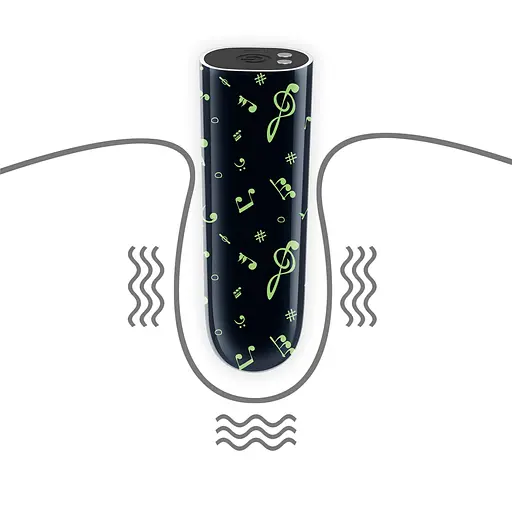 Вибратор для клитора Lovetoy Music Massager Glow In The Dark 8.5 см черный - фото 6