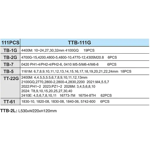 Набор Hans 111 предметов (TTB-111G) - фото 10