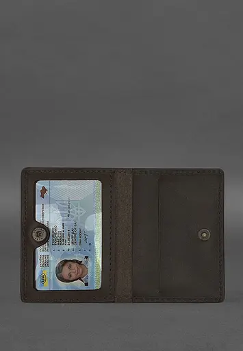 Кожаная обложка для водительского удостоверения, ID и пластиковых карт 2.2 коричневая - фото 3