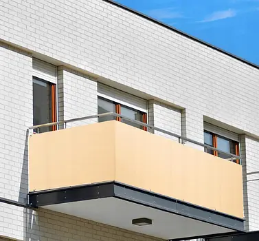 Сетка ширма для балкона 110 г/м² (1 х 2 м) Бежевый - фото 2