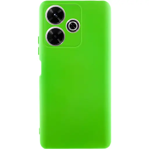 Чохол Getman TPU Liquid Silk Full Camera для Xiaomi Redmi 13 4G/Poco M6 4G Салатовий/Neon Green