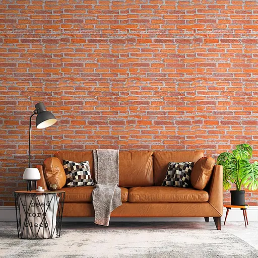 Декоративная 3D панель самоклейка 700х770х3мм Рыжий Екатеринославский кирпич (044-3) SW-00000696 - фото 5