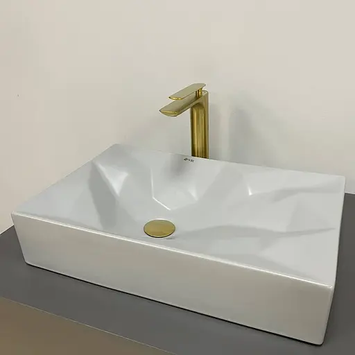 Умивальник VBI Troia M grey matt накладний VBI-016401, Сірий - фото 3