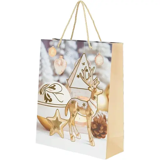Пакет подарунковий новорічний Олень YY050923 Різнокольоровий (NY) - фото 1