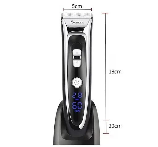 Машинка для стрижки волосся Surker RFC-688B із LCD дисплеєм - фото 4