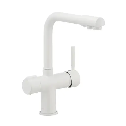 Смеситель для кухни на две воды Haiba Hans 021 HB0842 Белый матовый - фото 1