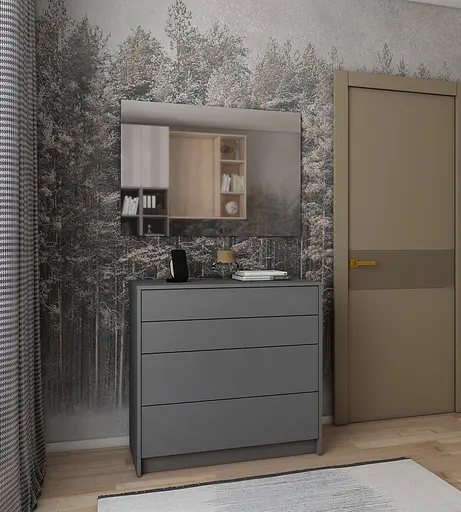 Комод Doros Дейл Графит 4Ш 90х41х85 (41516236) - фото 3