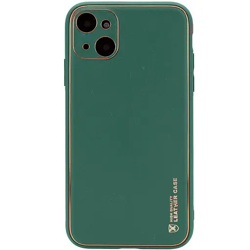 Шкіряний чохол Epik Xshield для Apple iPhone 14 Plus 6.7 Зелений/Army green