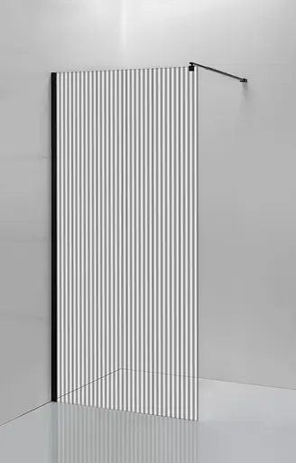 Душевая стенка Imprese Walk-In с профилем и держателем, 100x200 см, стекло mávat black matt s09110004MV, интимато, черный матовый - фото 3