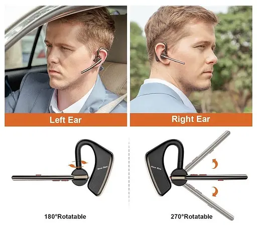 Бездротова Bluetooth гарнітура New Bee M50 з шумозаглушенням і захисним кейсом - фото 8