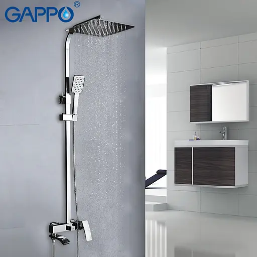 Душевая система Gappo G2407, излив - переключатель на лейку, хром - фото 2