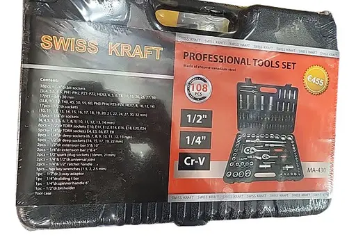 Профессиональный набор инструментов Swiss Kraft MA-430 108 единиц для ремонта в кейсе - фото 7