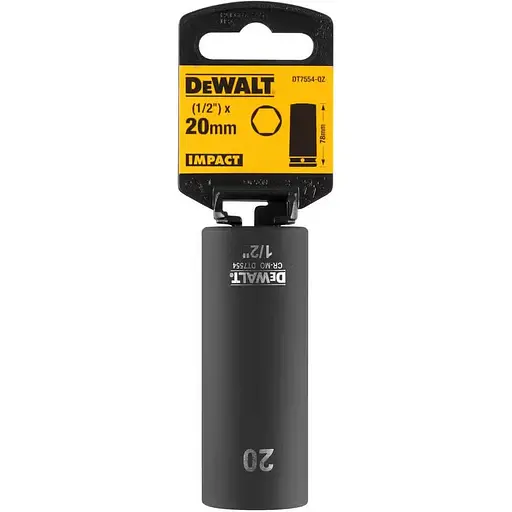 Головка торцева DeWalt Impact 1/2" х 20 мм (DT7554) - фото 2
