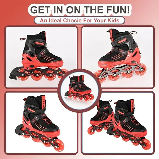 Регульовані інлайн-ковзани MGYZM для дітей, дорослих, дівчаток та хлопчиків розмір М - фото 4