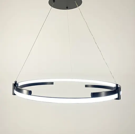 LED люстра у чорному каркасі Line.F Діаметр 60см - фото 8