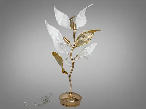 Вишукана настільна лампа з керамічними елементами, 3 лампи, золото - фото 1