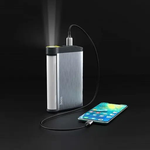 Пуско-зарядное устройство Power Bank Стартер Hoco DB14 12000mAh 45W (Silver) - фото 7