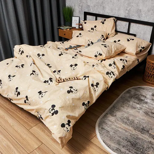 Комплект постельного белья Moon&Star Бязь Gold Люкс Mickey Mouse Полуторный 143х210 наволочки 4х70х70 - фото 8