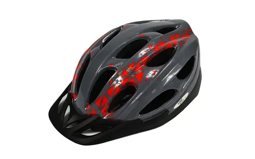 Шлем велосипедный "GOOD BIKE" L 58-60 см серо/красный (88855/5-IS) - фото 3