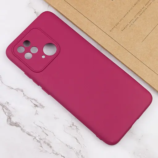 Чехол Silicone Cover Lakshmi Full Camera (A) для Xiaomi Poco C40 Бордовый / Marsala - фото 4