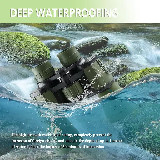 Бінокль польовий 10х50 для полювання та туризму (Зелений) - фото 4