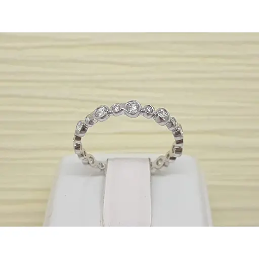 Срібне кільце Qvaliz з фіанітами. 901-01006 18 - фото 4