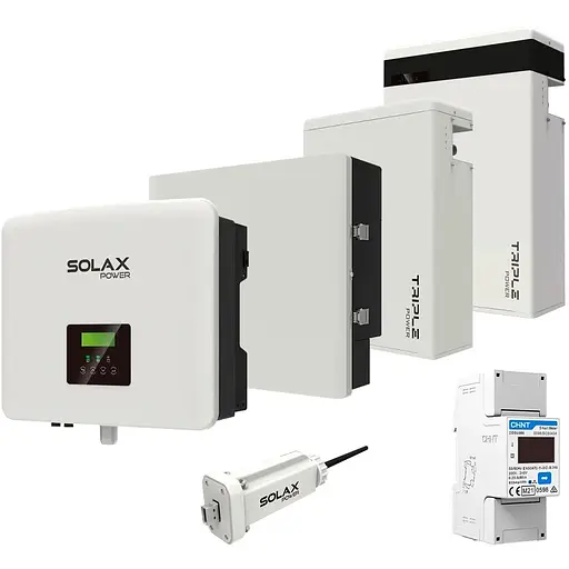 Комплект Solax 2.2: Однофазный гибридный инвертор на 6 кВт + АКБ на 11.6 кВт/ч - фото 1