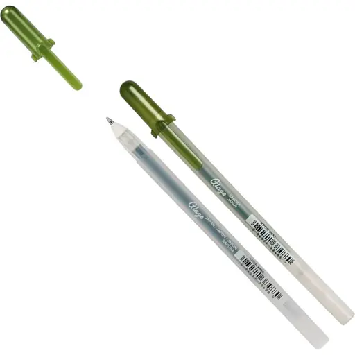 Ручка гелевая Sakura Glaze 3D-Roller Зеленый хаки - фото 1