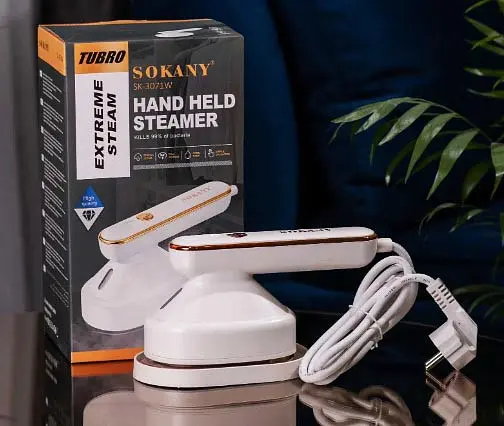 Дорожня міні праска Sokany SK-3071W відпарювач для прасування відпарювання одягу 1200 Вт Білий - фото 4