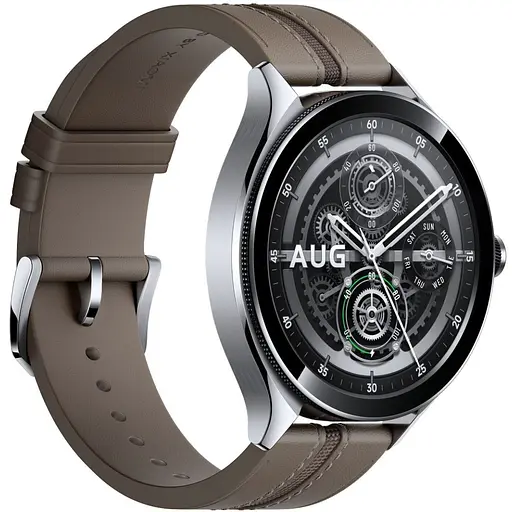 Смарт-часы Xiaomi Watch 2 Pro Bluetooth Silver Case with Brown Leather Strap 1006733 - фото 3