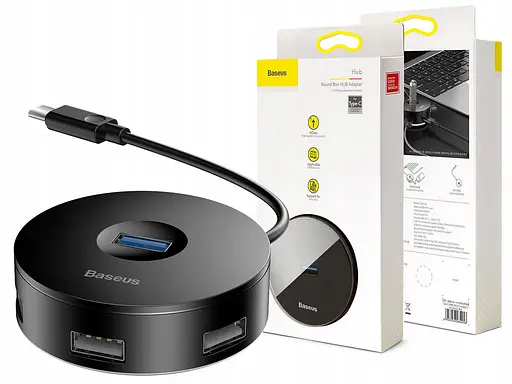 Хаб разветвитель Usb3.0 Baseus Round Box to 1Usb 3.0+3Usb 2.0 - фото 2
