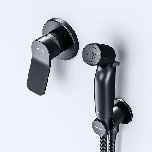 Гігієнічний душ прихованого монтажу Am.Pm X-Joy black F40H85A22, Чорний матовий - фото 6