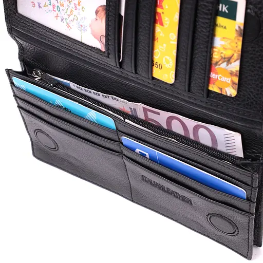 Кожаный женский кошелек ST Leather 9.5х18.5х1.5 см acs0028469 - фото 4