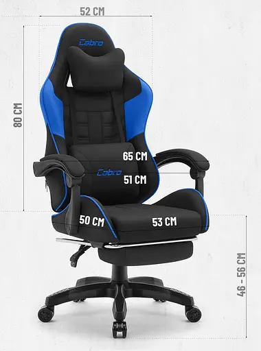 Крісло Cabro C501 Black-Blue тканина - фото 10