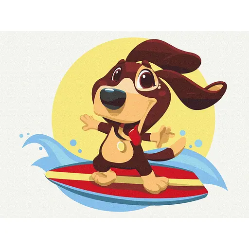 Картина по номерам Серфер Лео Brushme 30х40 см разноцветная 000277891