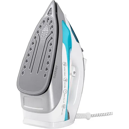 Утюг Ardesto IR-C2228-TQ, White/Blue, 2200W, керамика, паровой удар, постоянная пара 35г/мин, резервур 280мл, вертикальное отпаривание, защита от кальцинации, антикапля, плавная регулировка мощности пара, автоматическое отключение - фото 2