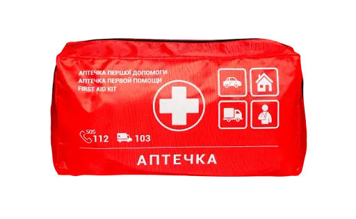 Аптечка медична автомобільна АМА-1 згідно ДСТУ 3961-2000 Poputchik м'який футляр (02-076-М)  - фото 4