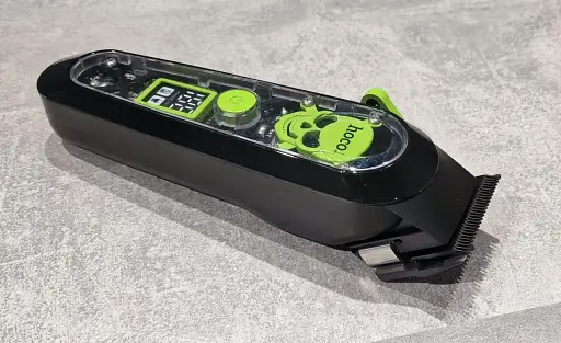 Професійна акумуляторна машинка Hoco DAR22 (10 Вт, LCD-дисплей, Регулювання ножа) - фото 3