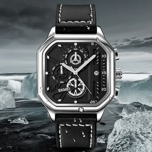 Наручний годинник чоловічий 1963SI Silver Skmei acs0030459 - фото 4