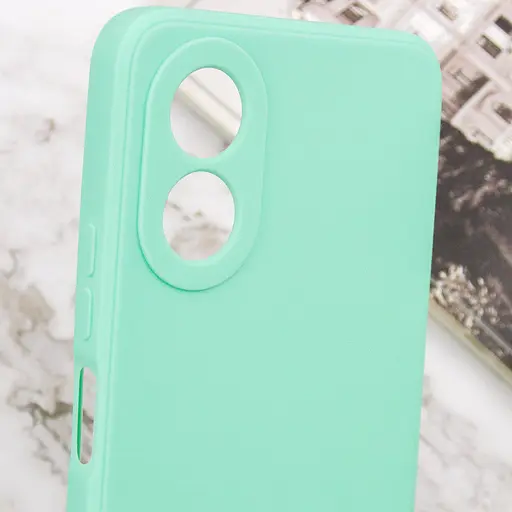 Силиконовый чехол Candy Full Camera для Oo A78 4G Зеленый / Menthol - фото 5