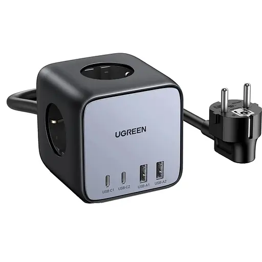 Зарядний пристрій 4xUSB 65W 2хUSB-C+2xUSB-A + 2хSchuko DigiNest Cube Power Strip CD268 Ugreen