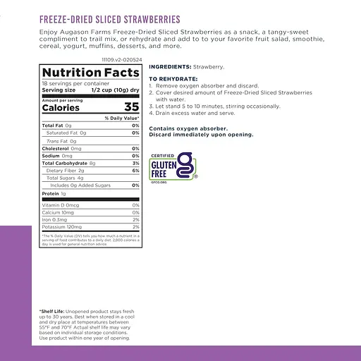 Сублімована полуниця з великим терміном придатності 30 років Augason Farms, 18 порцій (101120) - фото 4