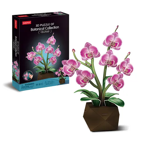 Тривимірна головоломка-конструктор Cubic Fun серії Букет квітів Орхідеї (P872h) - фото 1