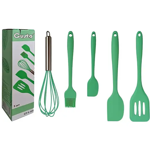 Набор кухонных принадлежностей Gusto GT-S-101 силикон 5 предметов мятный (138633)