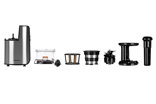 ARDESTO Соковитискач шнековий 200Вт, чаша-0.6л, макуха-0.6л, пластик/метал, сріблясто-чорний - фото 9