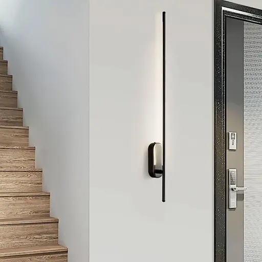 Лінійне бра із поворотним механізмом у чорному корпусі 100 см Line F Арт. WJ97/1000 BK - фото 1