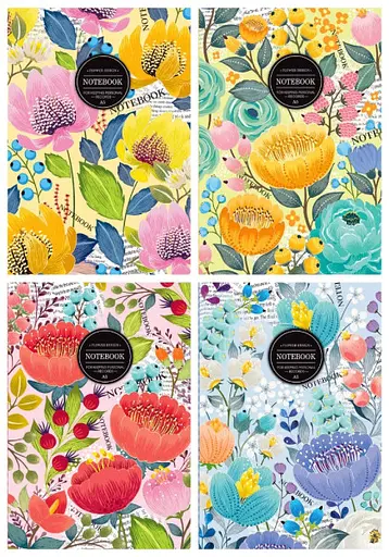 Блокнот, 70 г, інтегральна обкладинка, А5, 80 аркушів, метал+лак, лінія, дизайн 17112-17115 (В асортименті) - фото 2