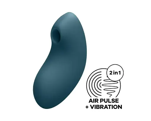 Вакуумний стимулятор клітора з вібрацією Satisfyer Vulva Lover 2 синій - фото 3