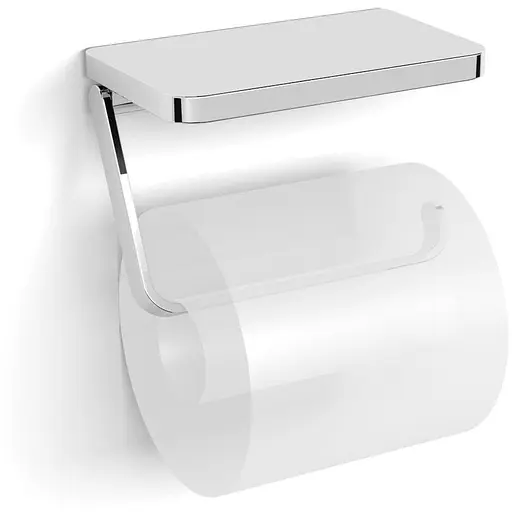 Тримач туалетного паперу Volle Teo з полицею хром 15-88-445 Хром - фото 1
