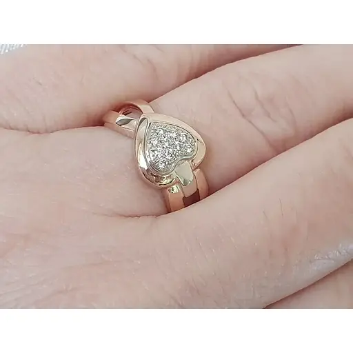 Золотое кольцо с бриллиантами. 110220 17,5 - фото 7